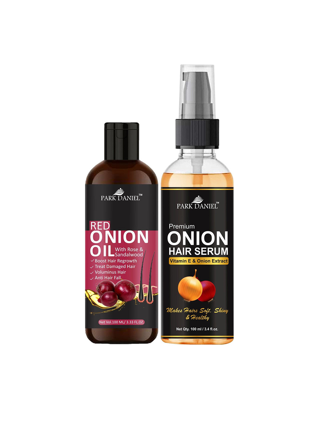 Park Daniel Set Of 2 Red Onion Oil & Premium Onion Hair Serum - 100 ml Each