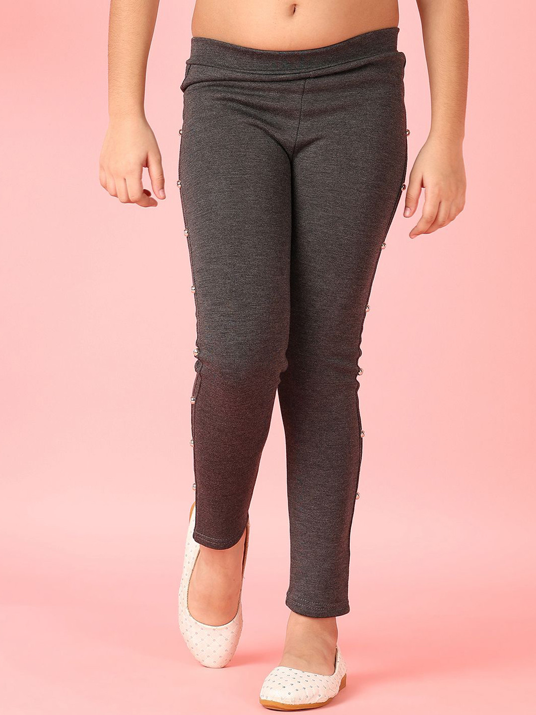 V-Mart Girls Ankle-Length Velvet Winter Leggings