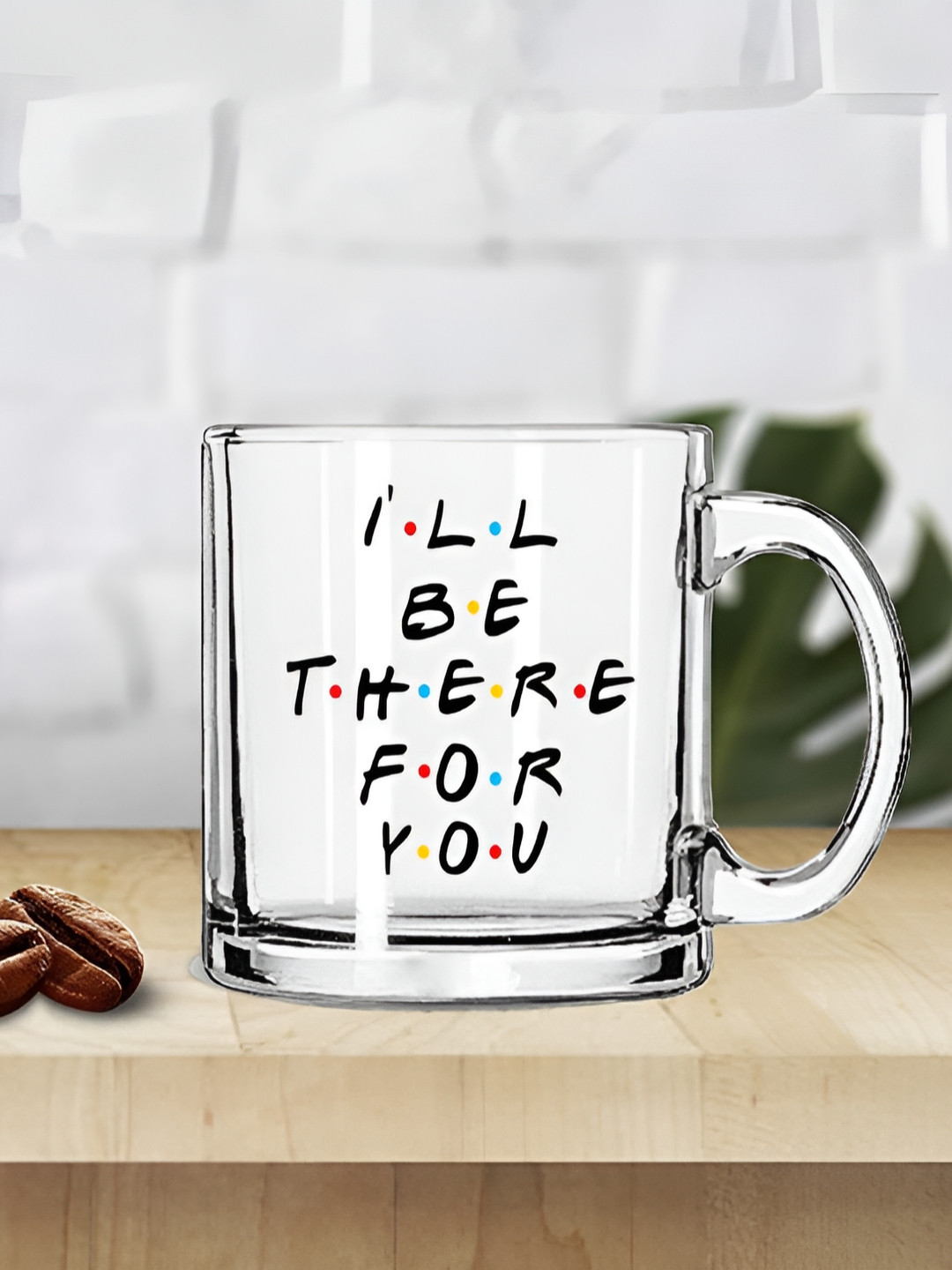 SUBLIKRAFT Transparent and Black Text or Slogans Printed Glass Glossy Mug 330 ml