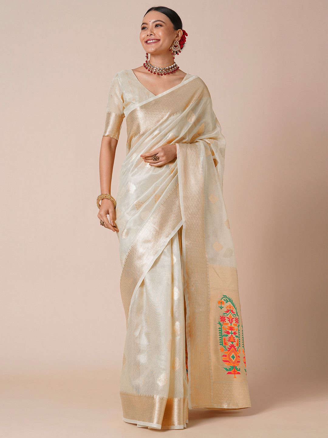 House of Pataudi Tissue Woven Design banarasi Saree