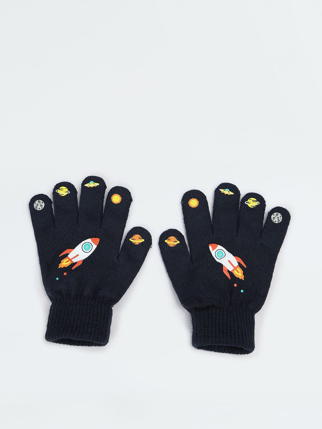max Girls Patterned Acrylic Winter Gloves
