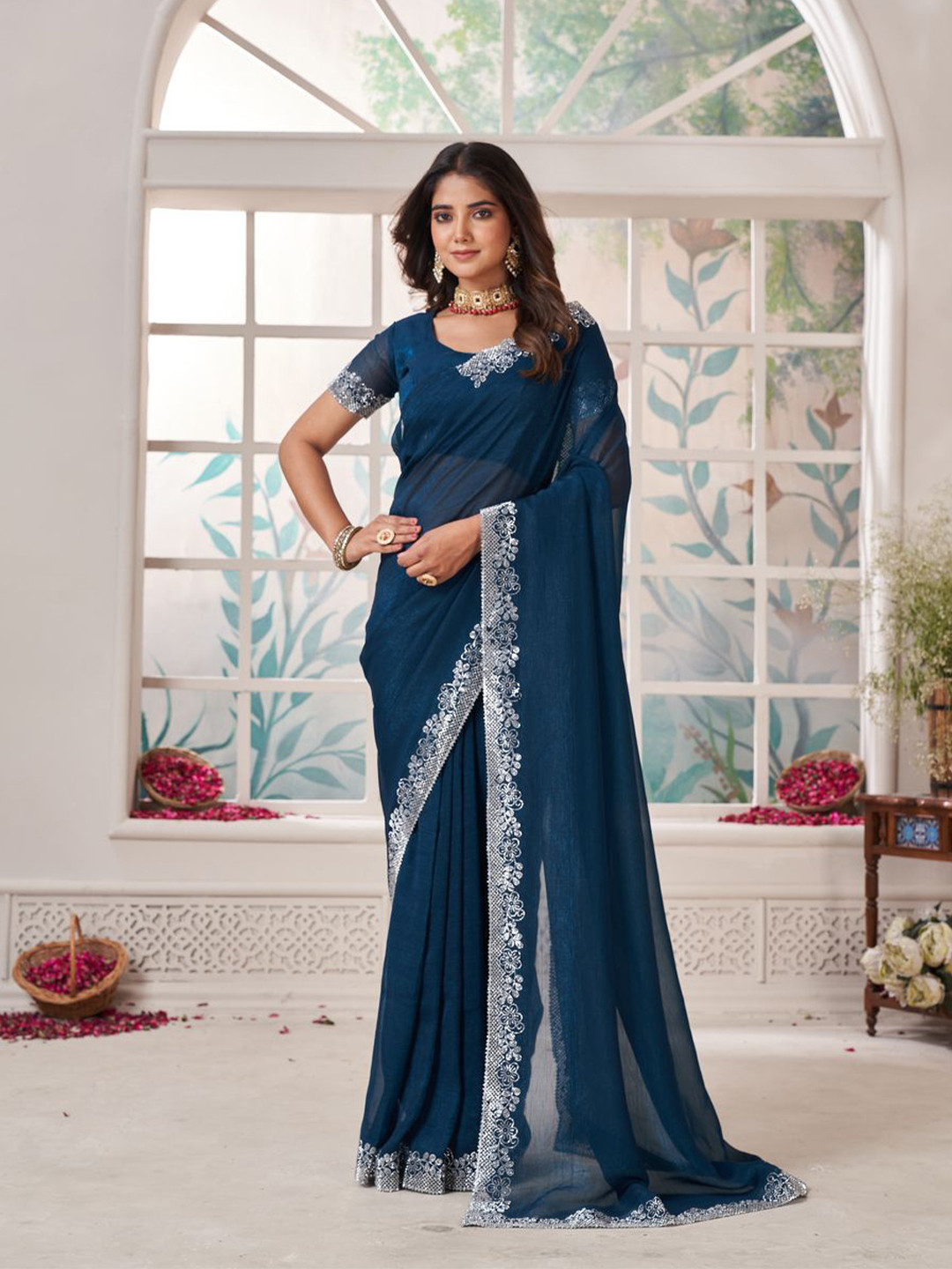 Arron Creats Embellished Beads and Stones Saree