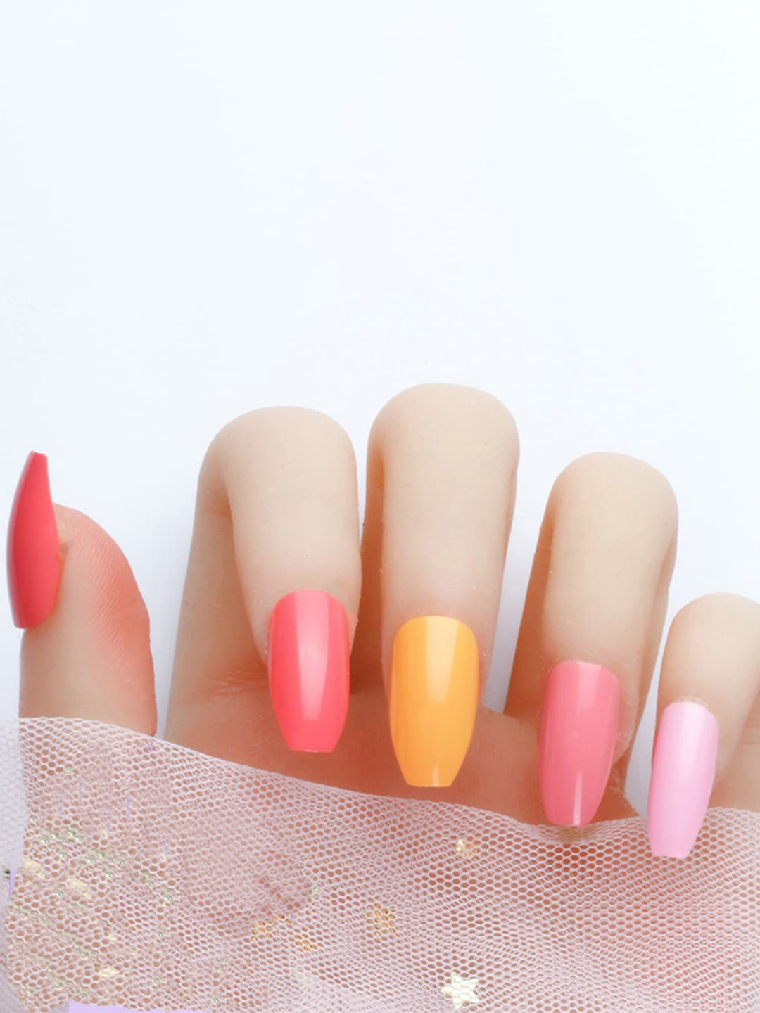 Secret Lives 24-Pcs Glossy Finish & Omero Fake Nails