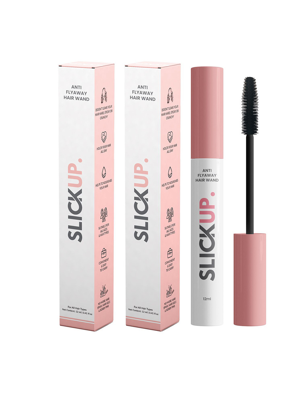 SLICKUP Set Of 2 Anti-Flyaway Hair Wand - 12 ml Each