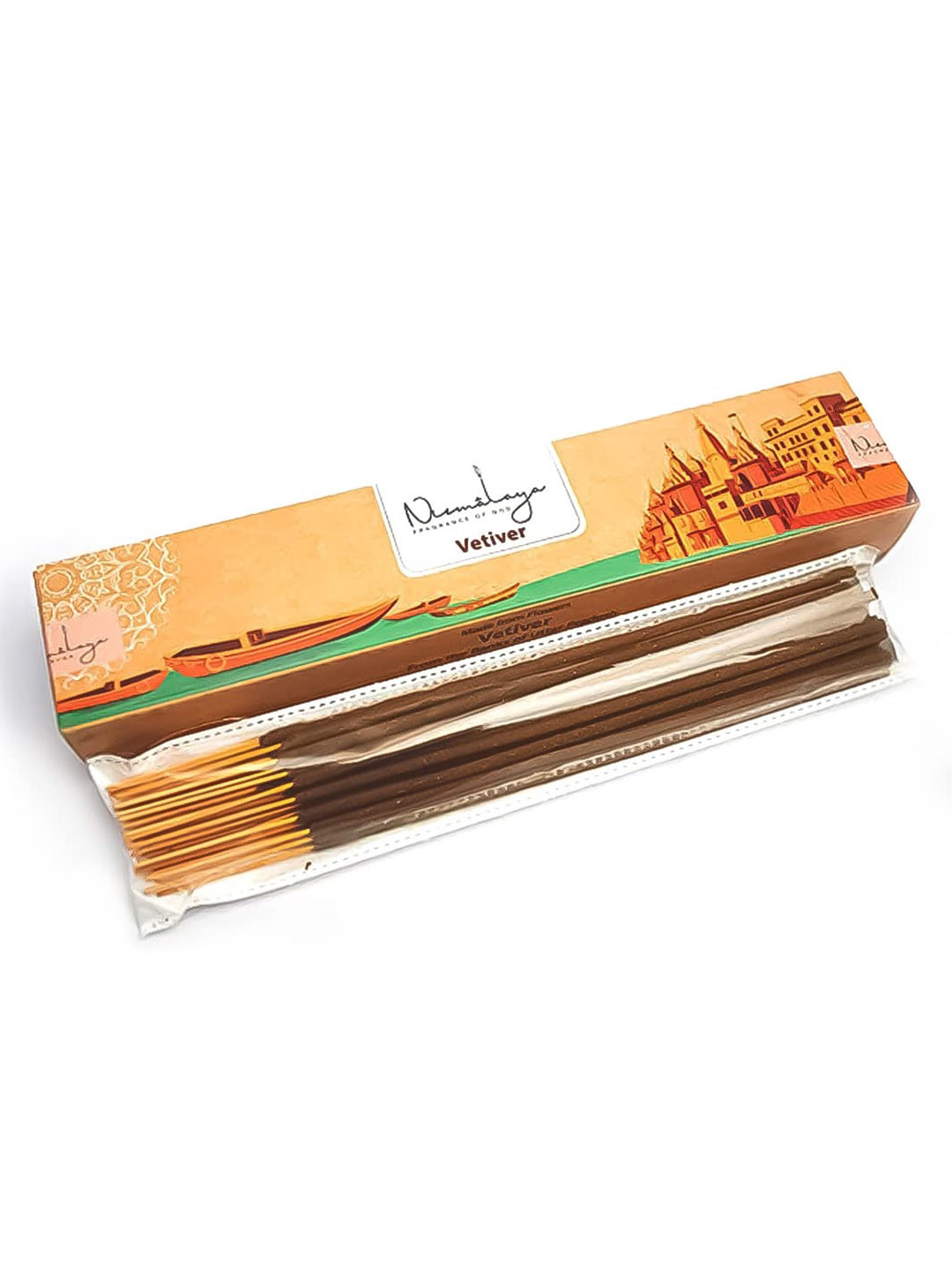 Nirmalaya Brown 40 Pieces Wood Vetiver Incense Stick