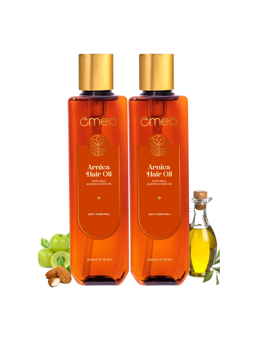 Omeo Set Of 2 Anti-hair Fall Arnica Hair Oil - 200ml Each