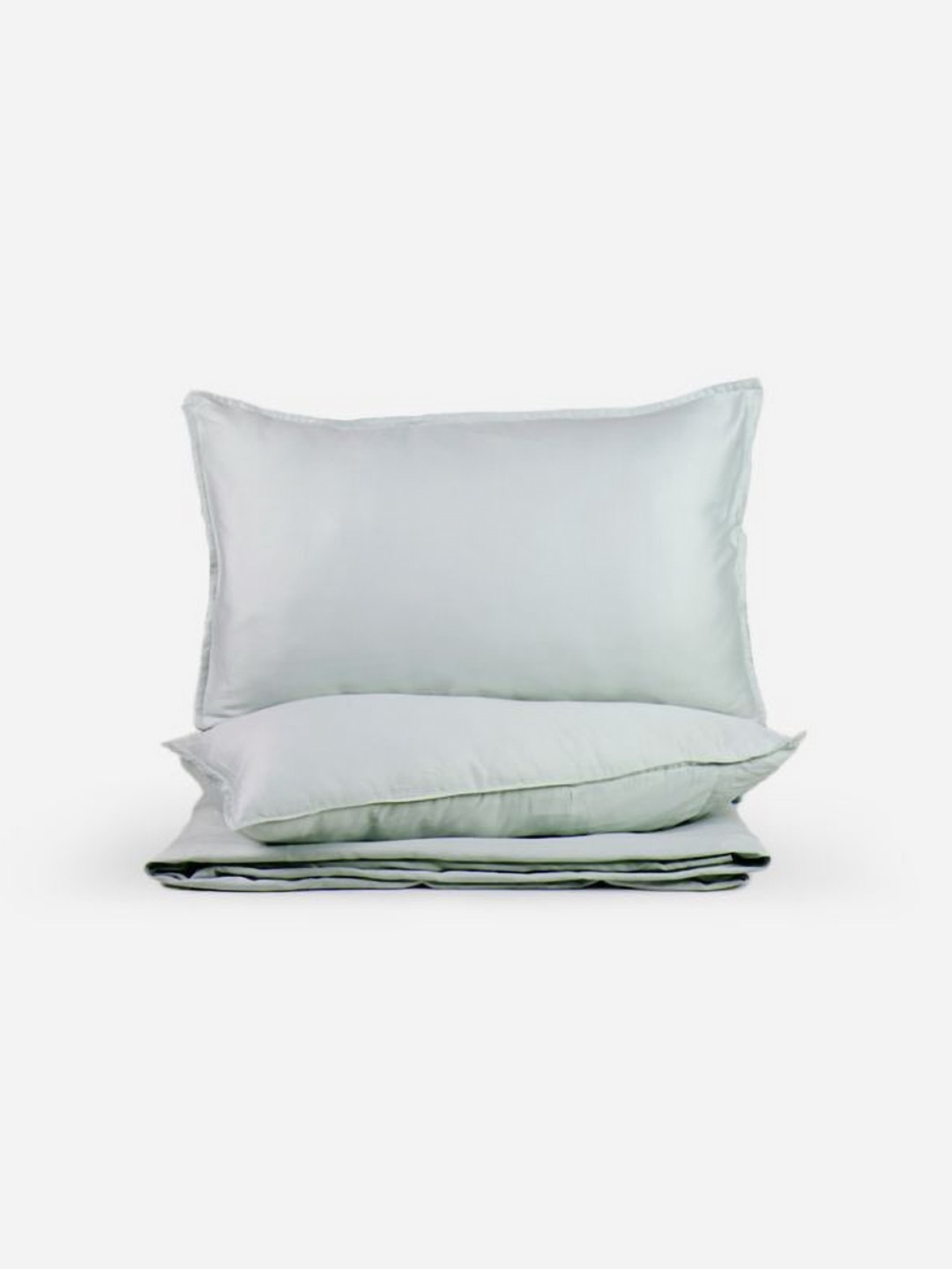 Zarf Sea Green Egyptian Cotton 350 TC King Superfine Bedsheet with 2 Pillow Covers-108 x 108 inches
