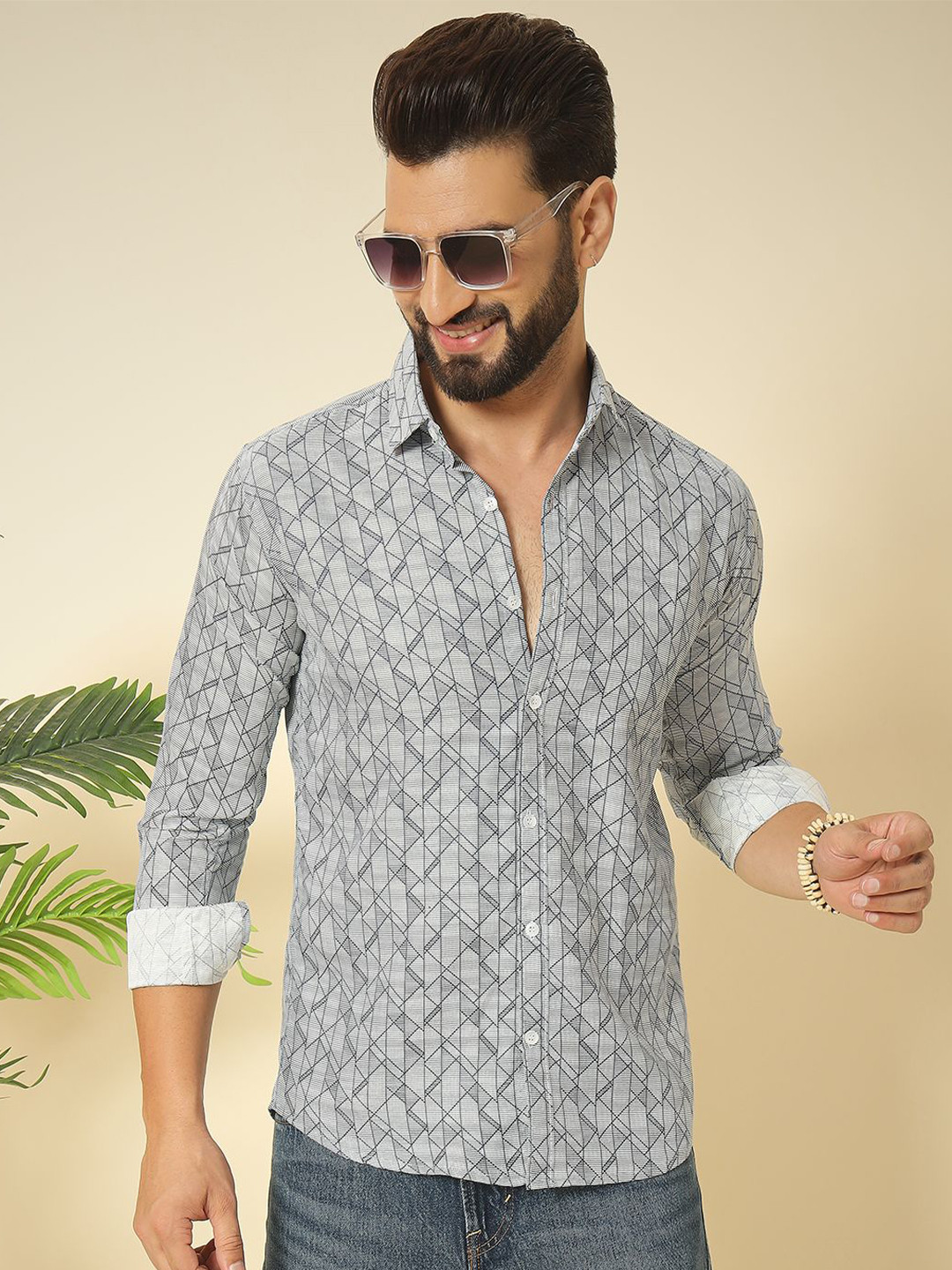 YOUTH FIRST Men Premium Spread Collar Multi Striped Casual Shirt