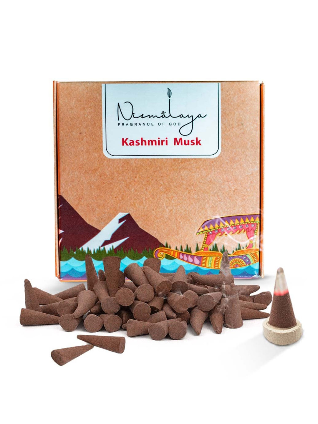 Nirmalaya Brown 40 Pieces Kashmiri Musk Dhoop Cones