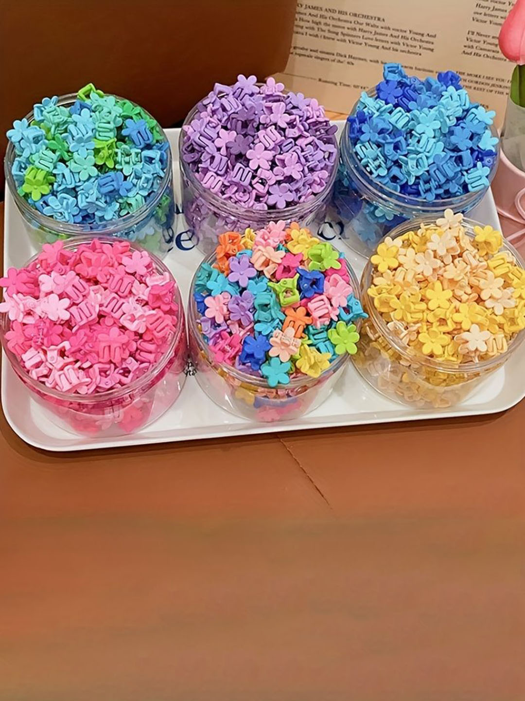 LYTIX  Girls Set Of 20 Whimsical Floral Hair Clips - Assorted