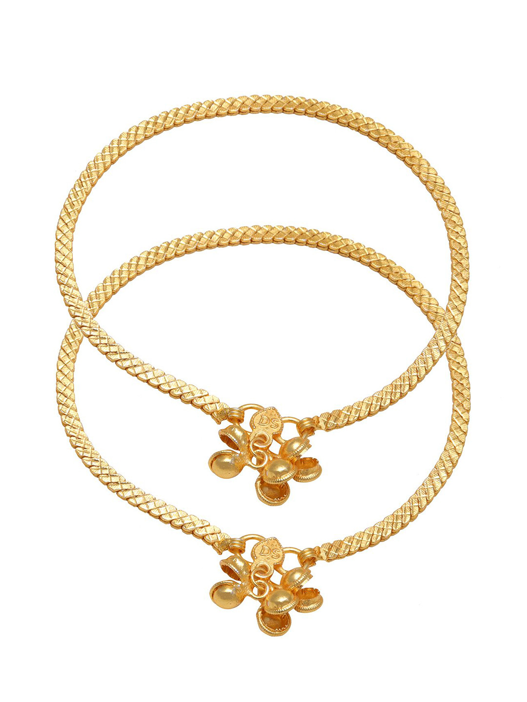 MEMOIR Gold-Plated Flat Chain Design Bridal Anklet