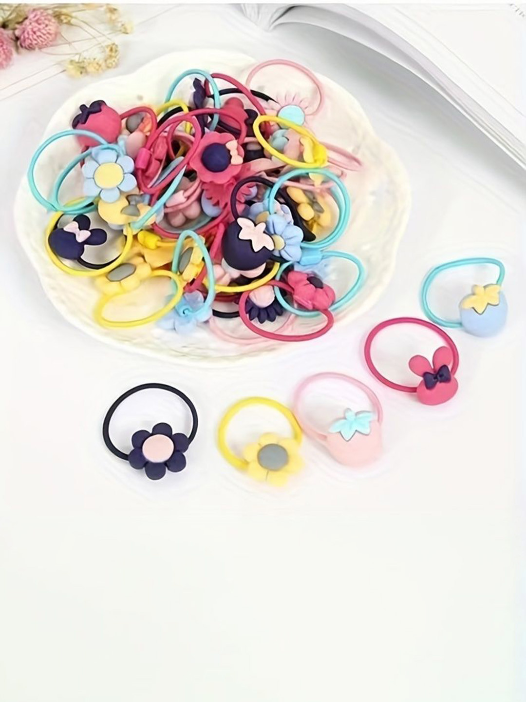 LYTIX Girls Set Of 10 Soft Hair Ties - Assorted