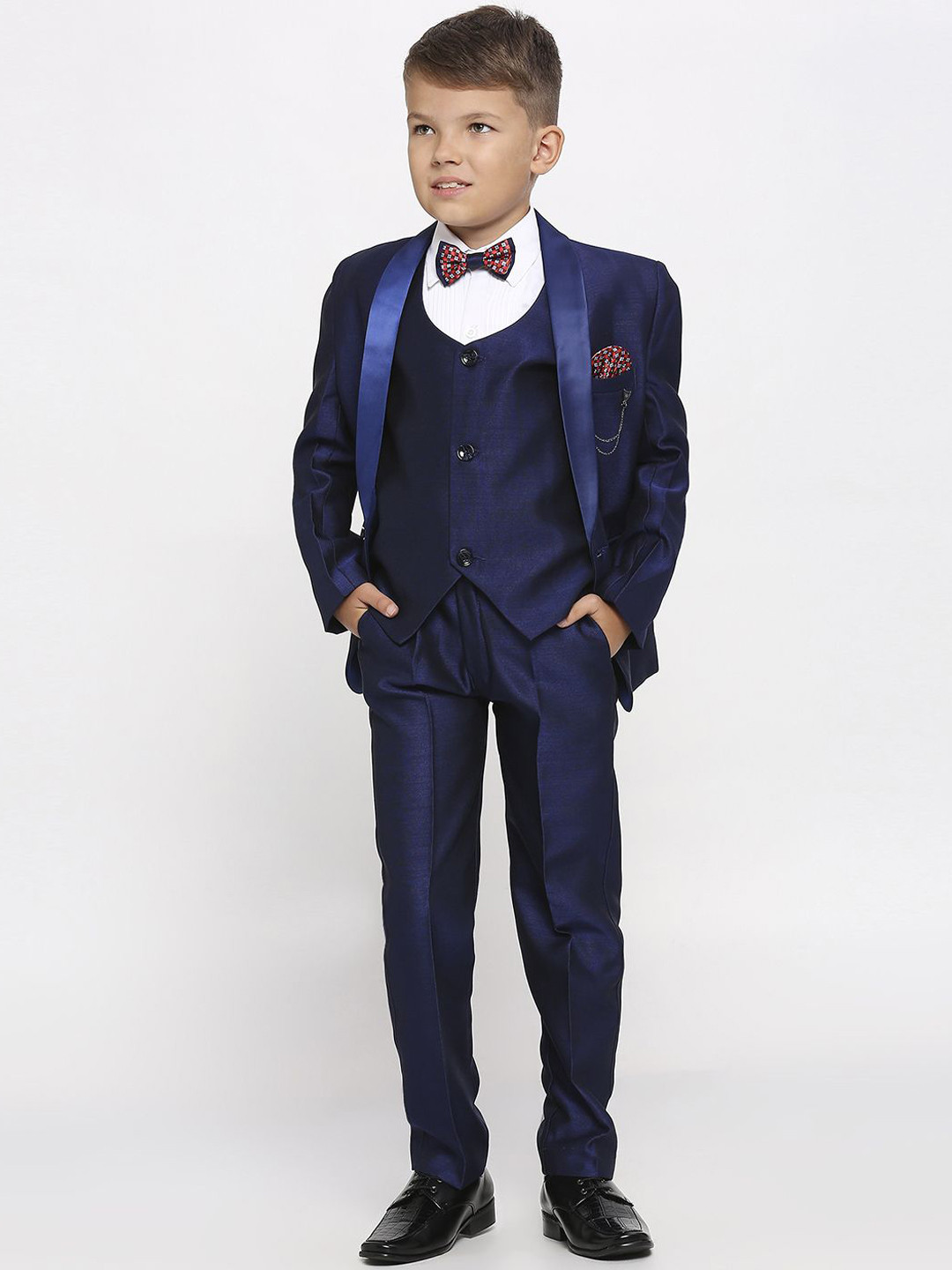 YK Infant Boys 5-Pcs Cotton Satin Suits