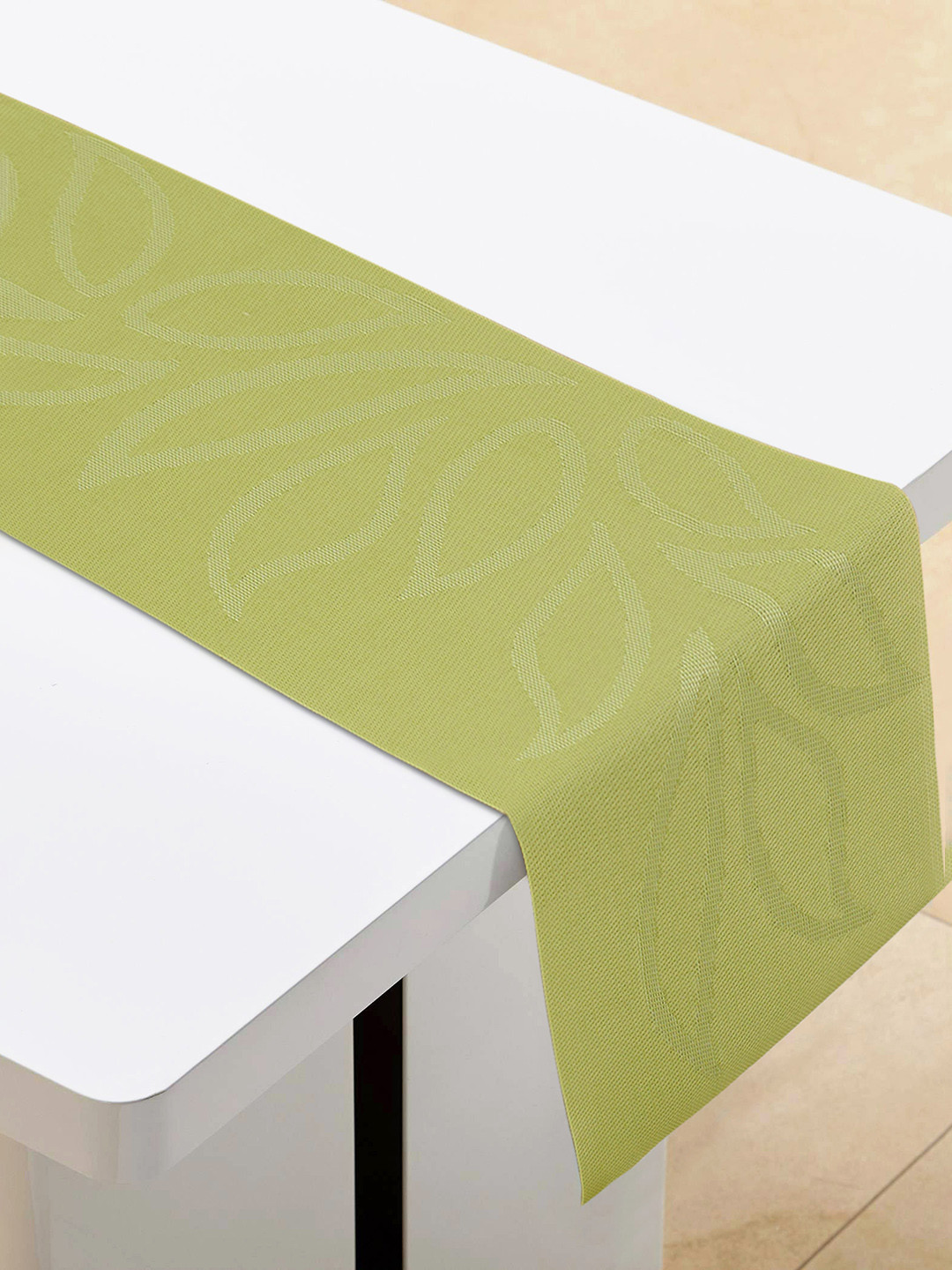 Home Centre Eden Green Textured Table Runner