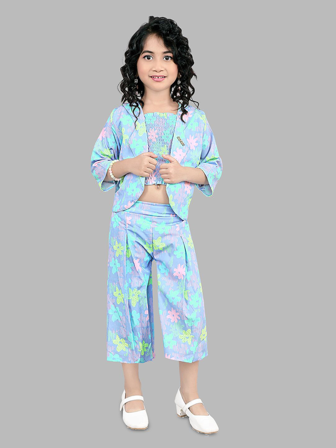 Fabangel Girls Pure Cotton Three-Quarter Sleeves Clothing Set