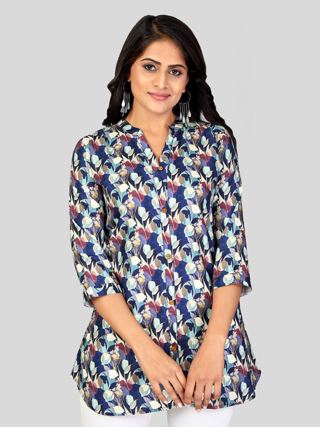 Saree Swarg Printed Short Tunic Top