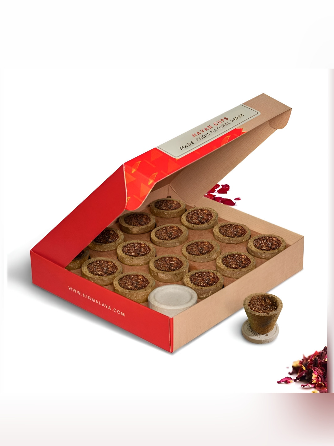 Nirmalaya Brown 15 Pieces Sambrani Havan Cups