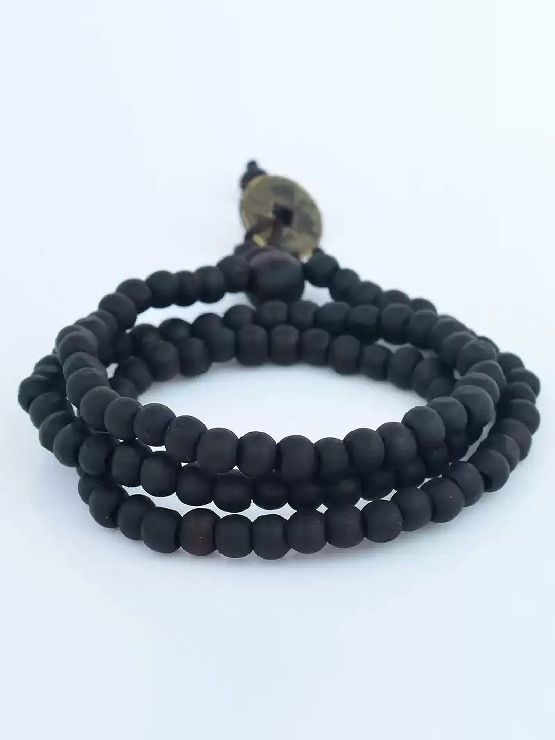 RUHI COLLECTION Men Wood Beaded Wraparound Bracelet