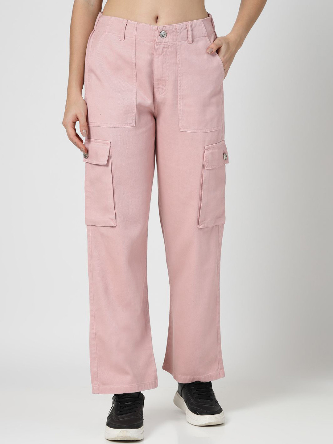 COSMIC TRIO Women Mid-Rise Cargo Jeans