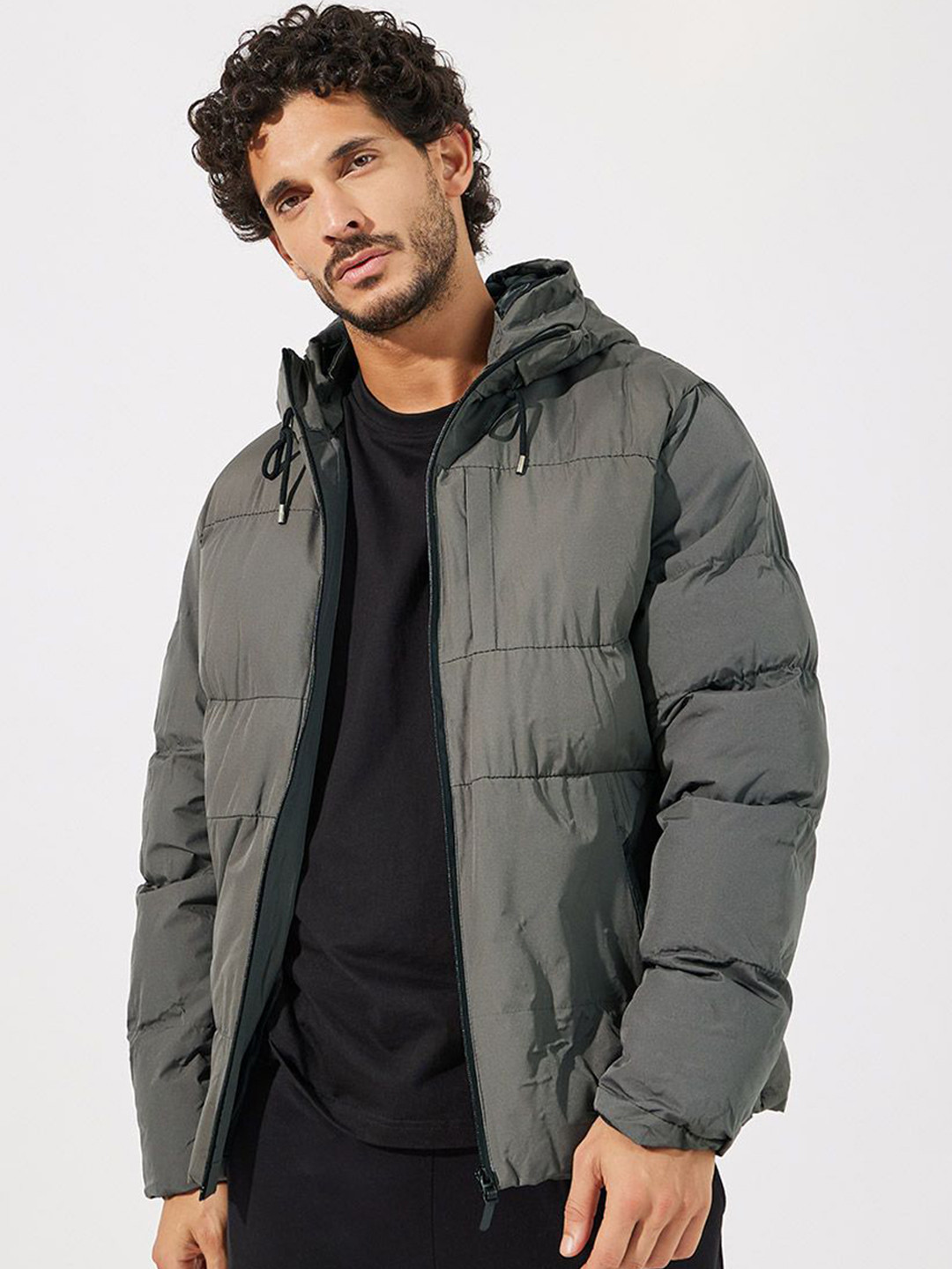 Styli Quilted Hooded Puffer Jacket