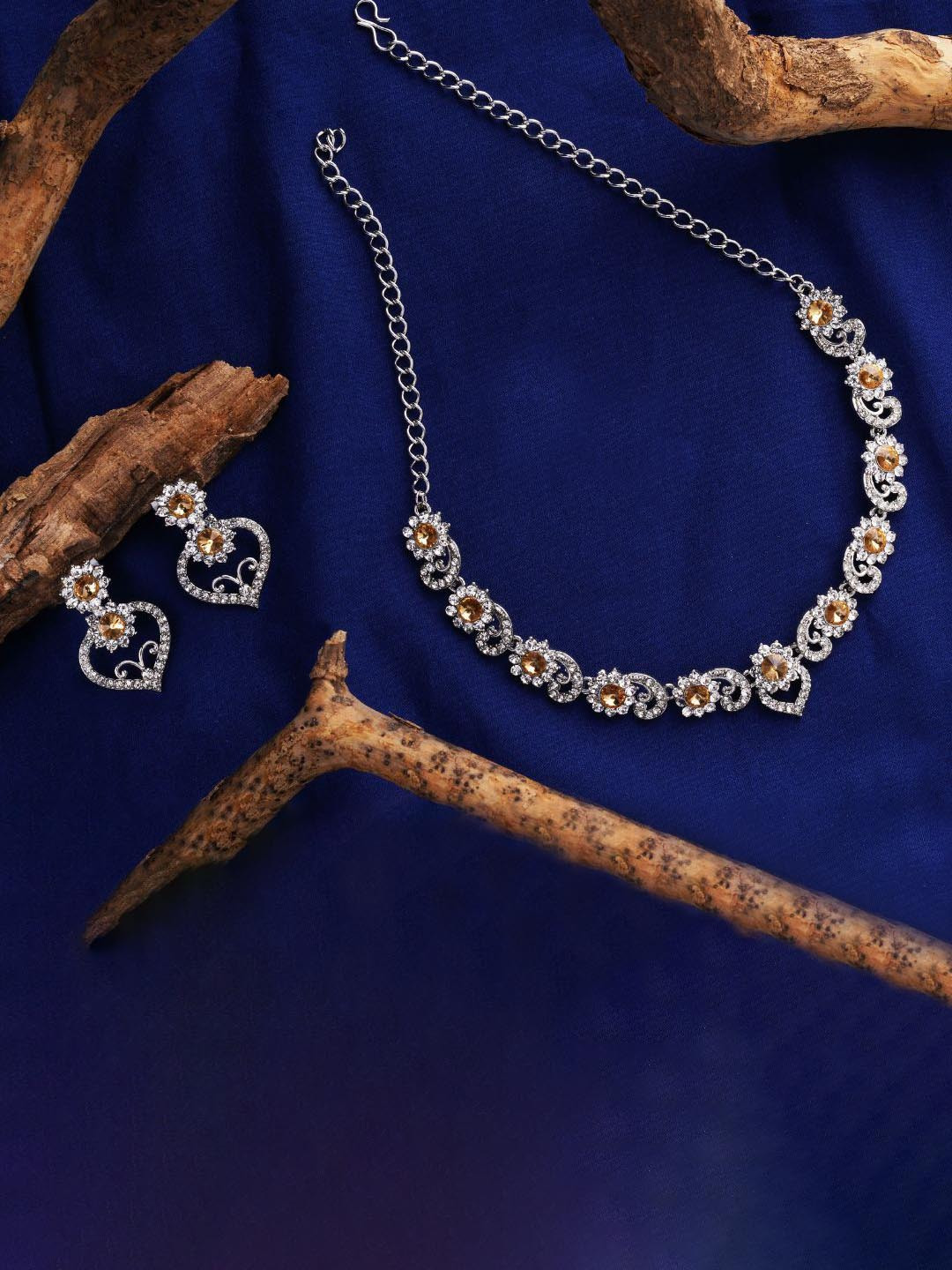 Reesha jewel Cubic Zirconia Stone Stuuded Jewellery Set