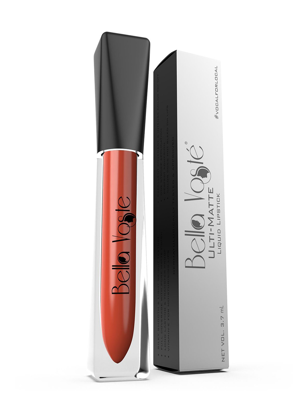 Bella Voste Ulti-Matte Smudge Proof Liquid Lipstick - 3.7 ml - Funky Fire - 09