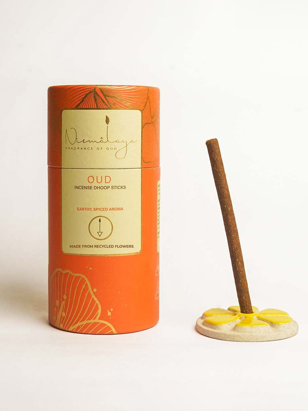 Nirmalaya Oud Brown 40 Pieces Wood Dhoop Stick With Stand