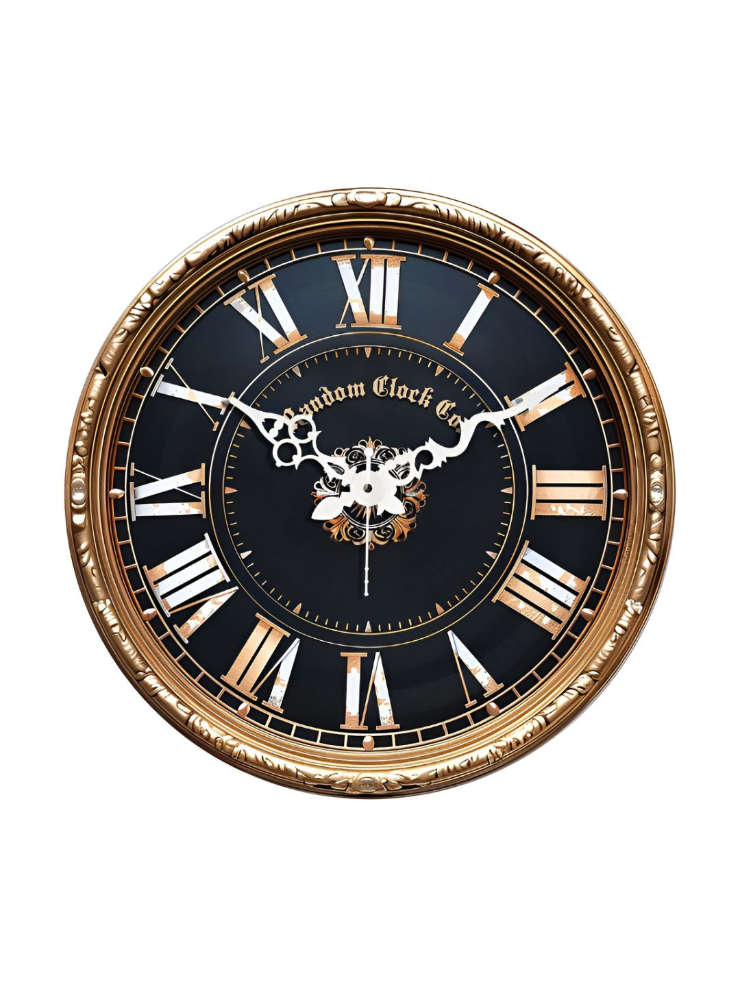 RANDOM Vinyl Printed White Plastic Silent Clock Round Battery Analogue Wall Clock