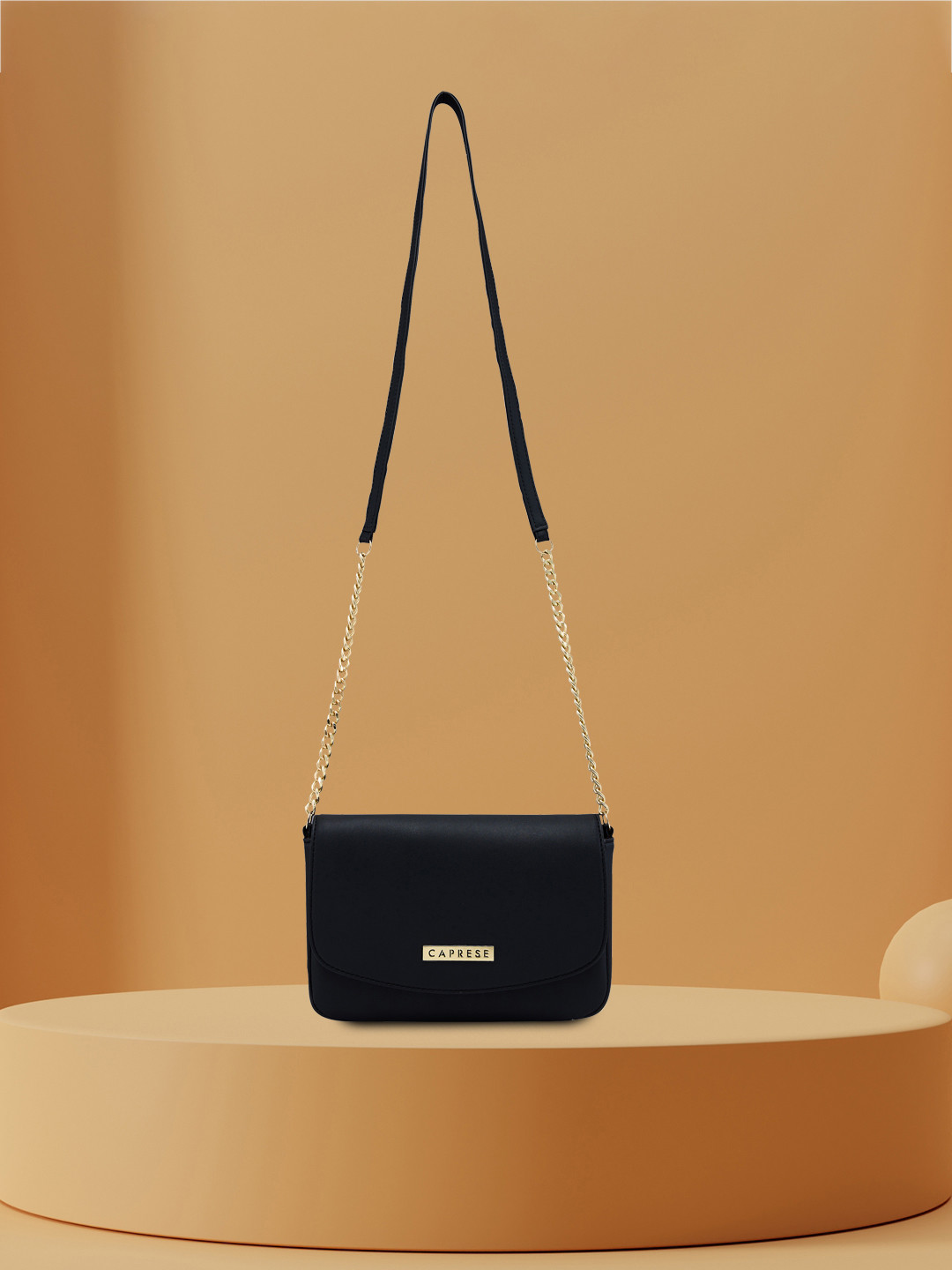 Caprese Shaun Women Black Small Sling Bag