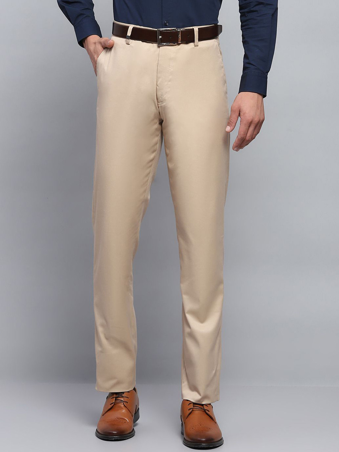 Monte Carlo Men Regular Fit Formal Trousers