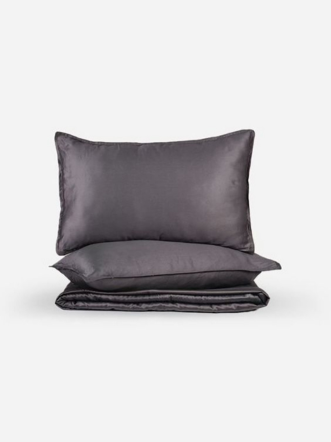 Zarf Black Egyptian Cotton 350 TC King Superfine Bedsheet with 2 Pillow Covers-108 x 108 inches