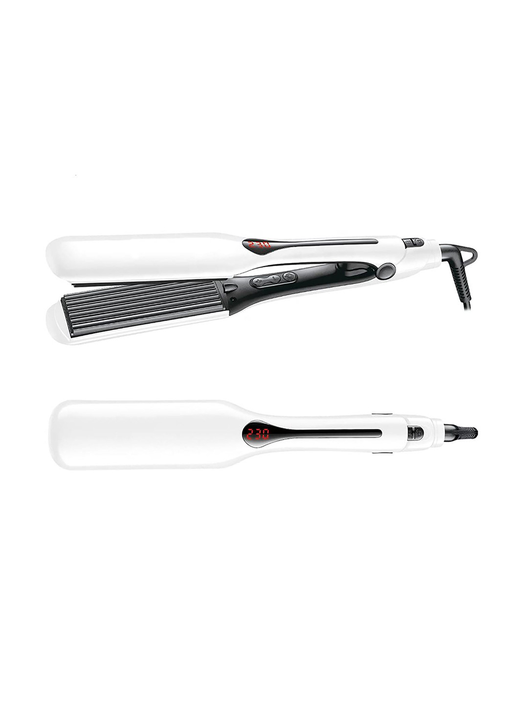 vng VG_R Professional Crimper With Ceramic Coated Plate & Uniform heat technology- White