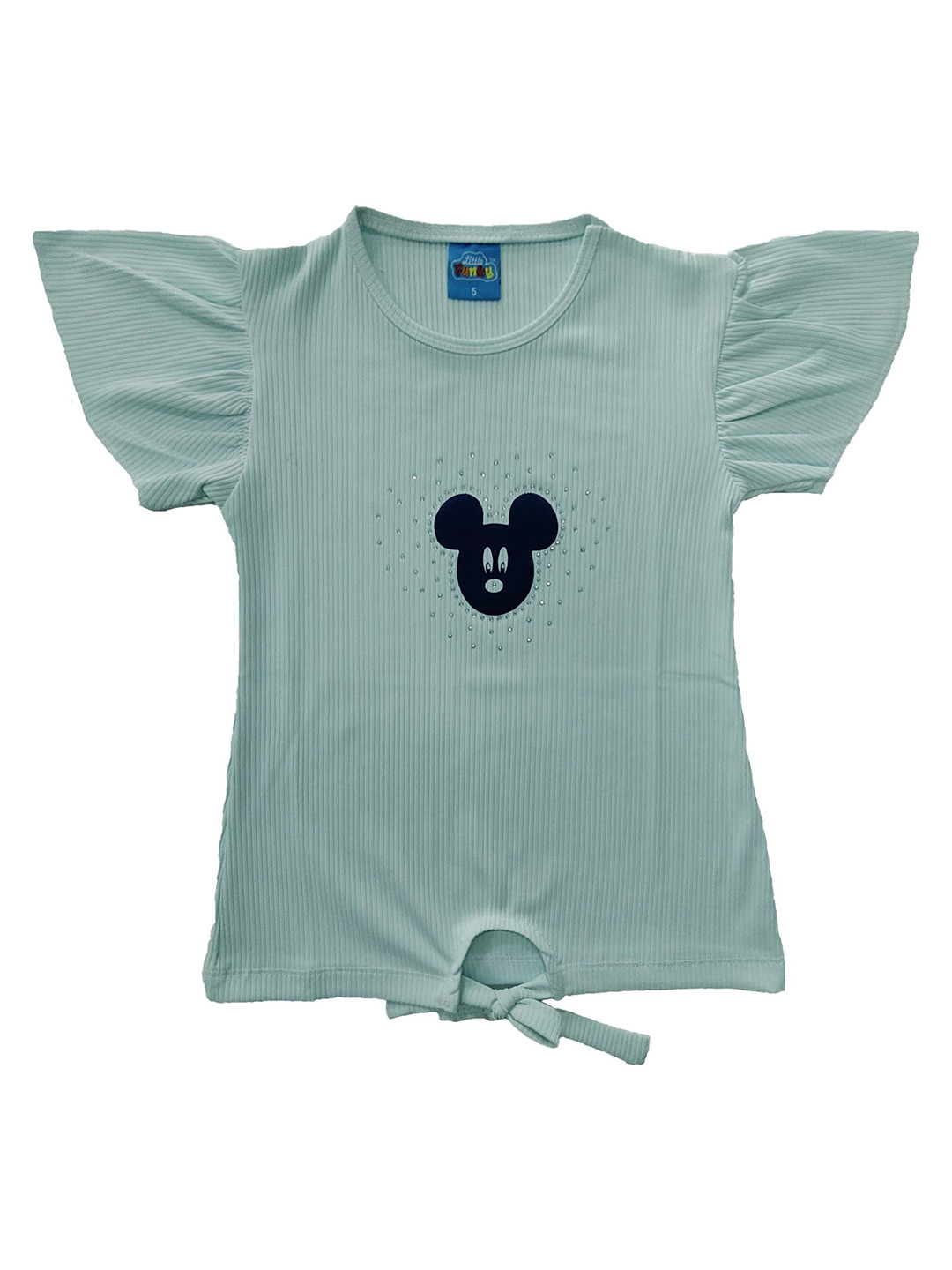 BAESD Girls Front Knot Regular Tops