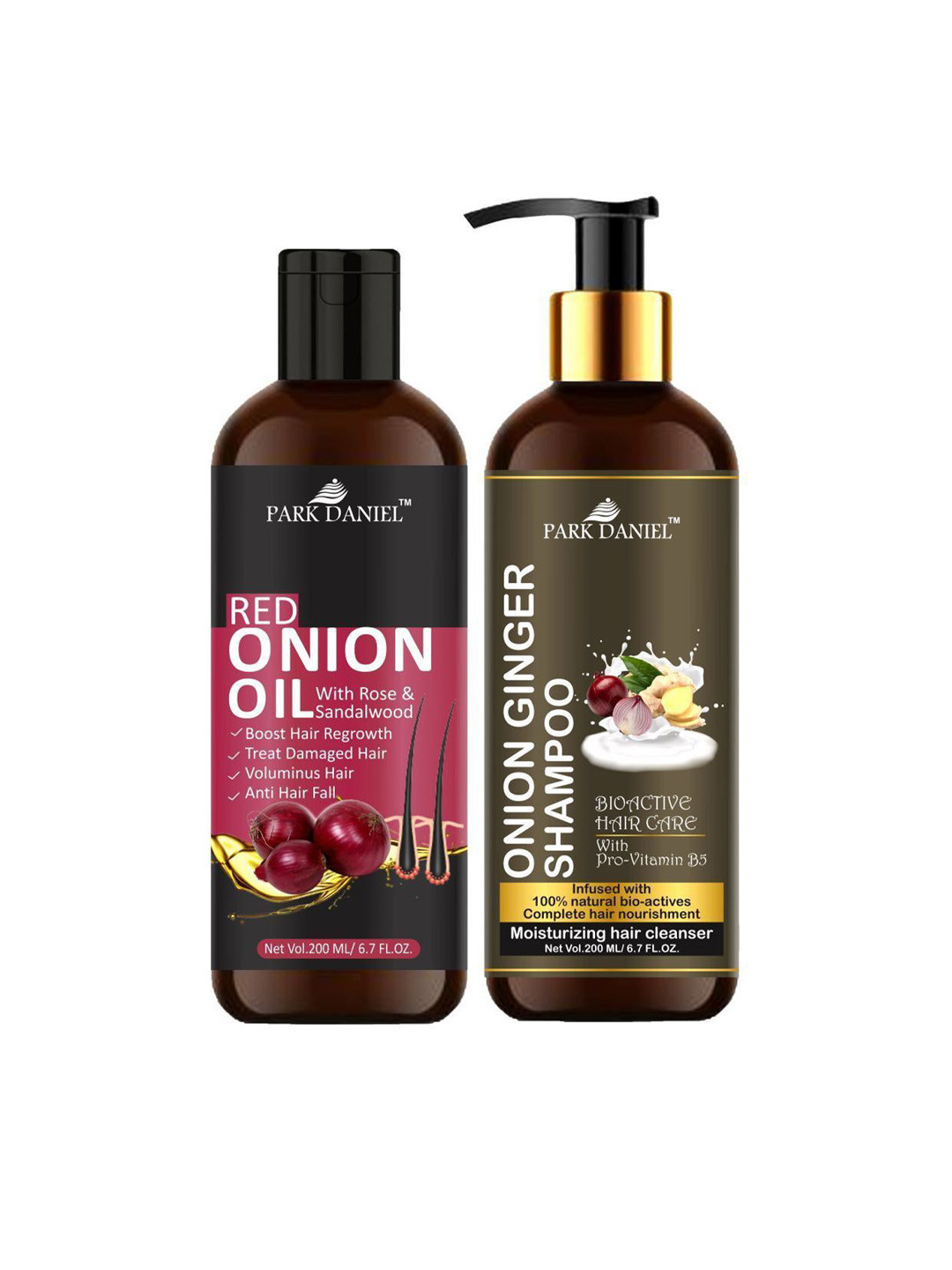 Park Daniel Set Of 2 Red Onion Oil & Ginger Shampoo - 200ml Each