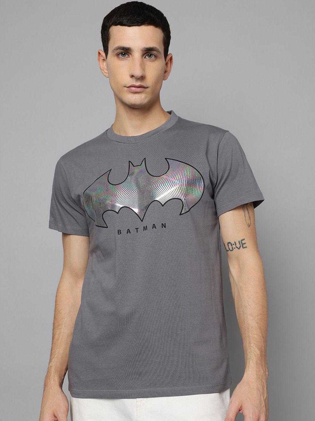 Free Authority Men Graphic Printed Round Neck Cotton Batman T-shirt
