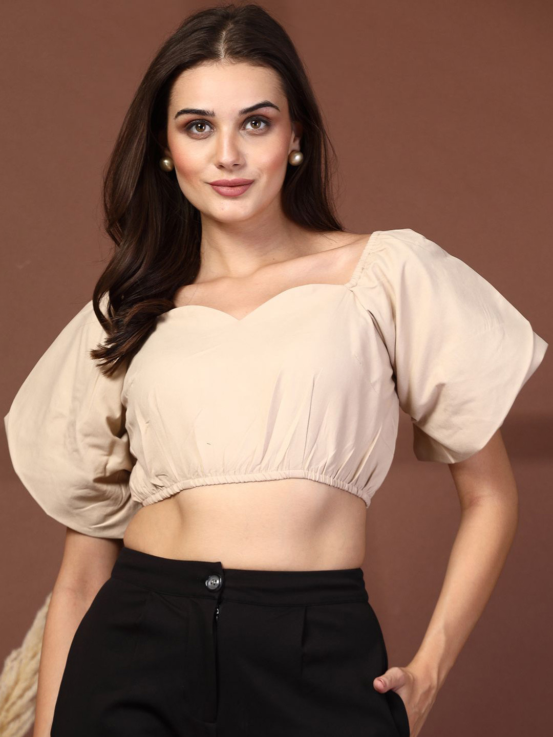 plusS Women Cotton Crop Top