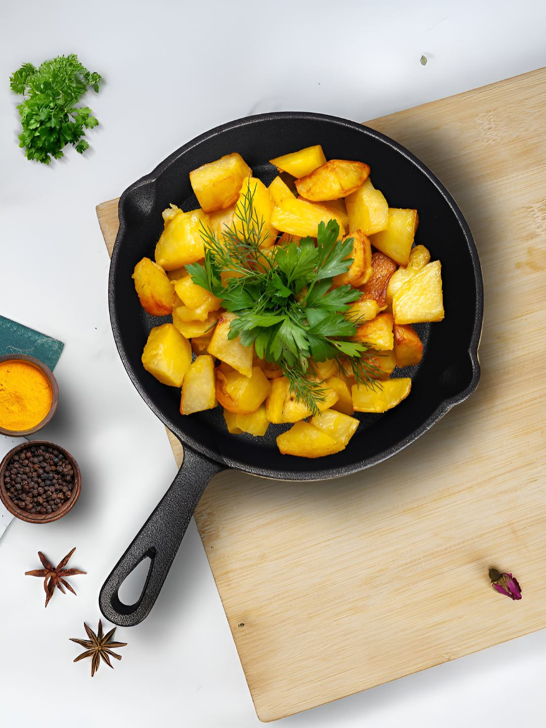 Solara Black Cast Iron Fry Pan 8 inch (20 CM)