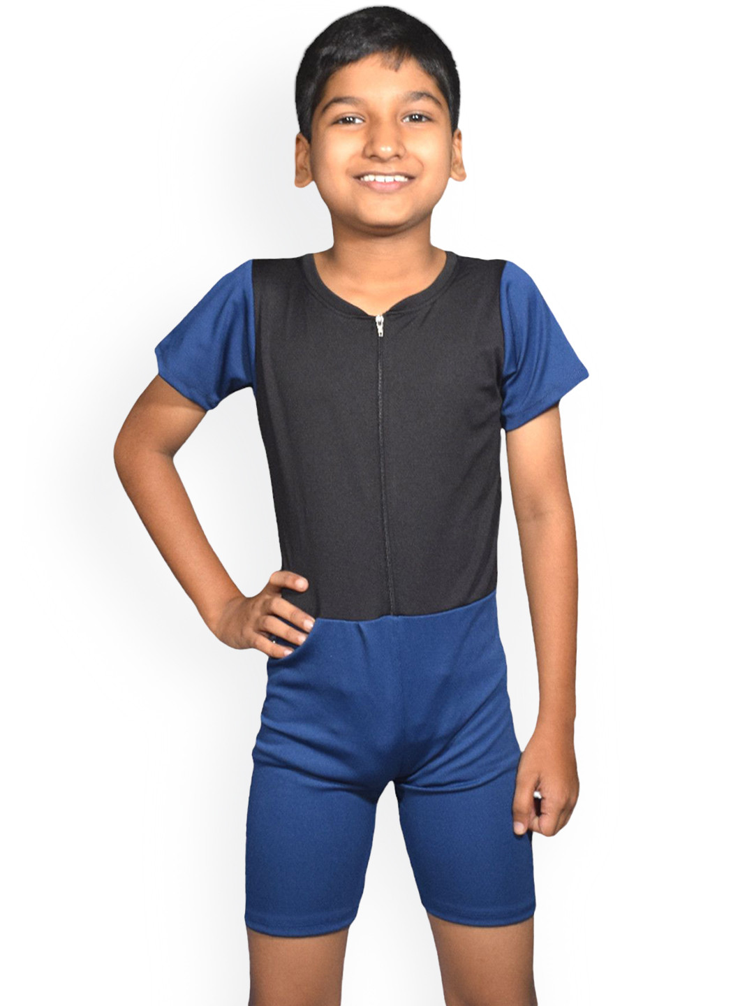 Aqua Holic Colour-Blocked Round Neck Swimming Dress