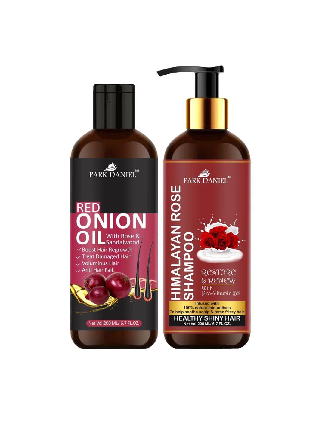 Park Daniel Set Of Red Onion Oil & Natural Himalayan Rose Shampoo - 200ml Each
