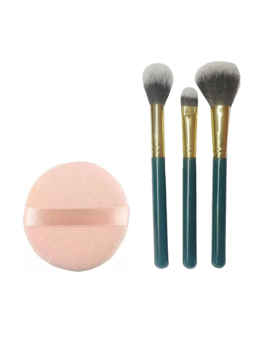 Facejewel Set Of Makeup Brush & Round Puff