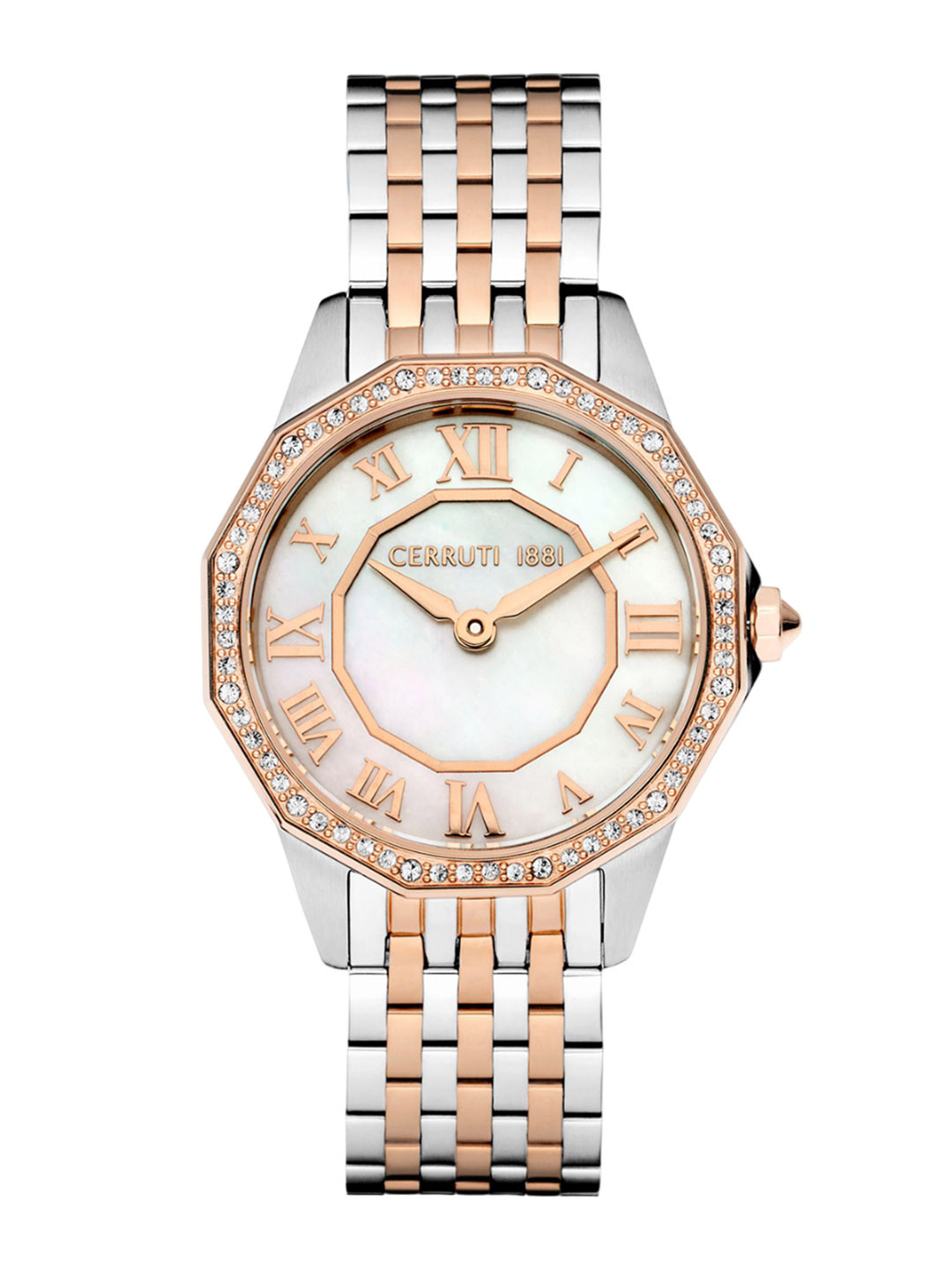 Cerruti 1881 Women Patterned Stainless Steel Water Resistant Analogue Watch CECIWLG0008205
