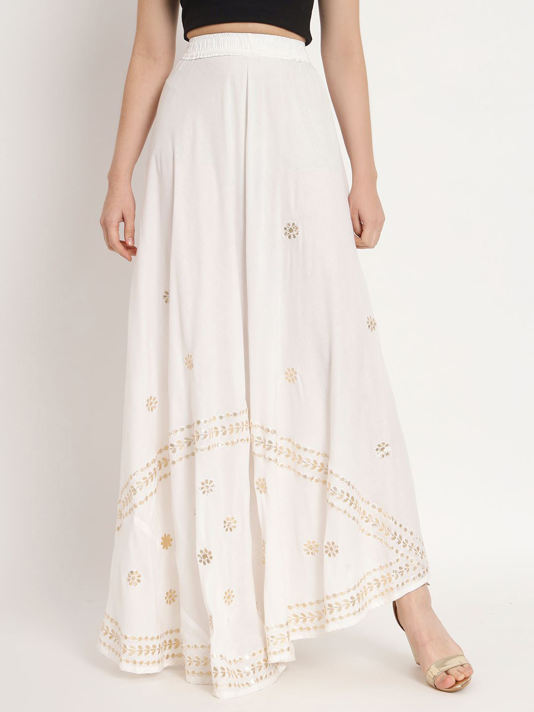BCZ Style Women Embroidered Flared Ethnic Skirts