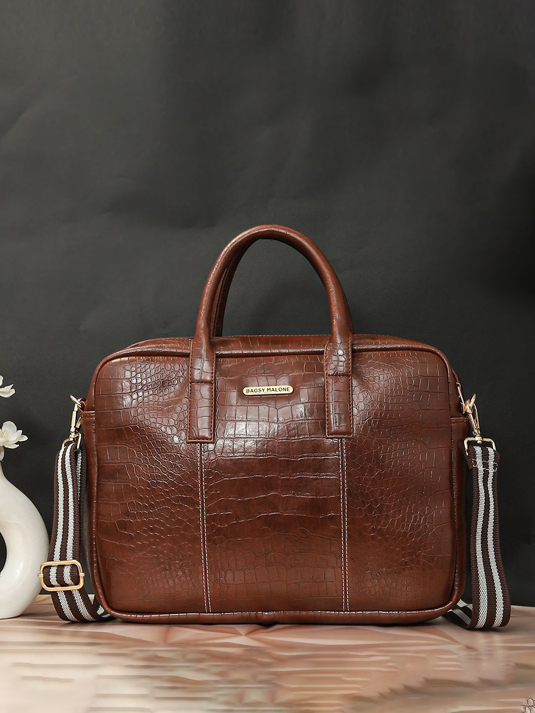 Bagsy Malone Unisex Printed PU Laptop Bag