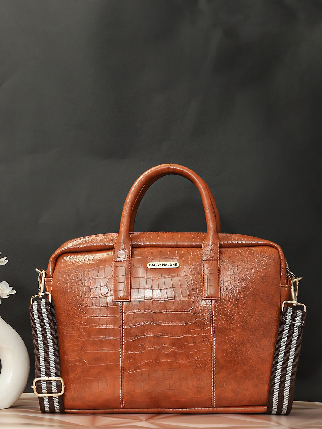 Bagsy Malone Unisex Printed PU Laptop Bag