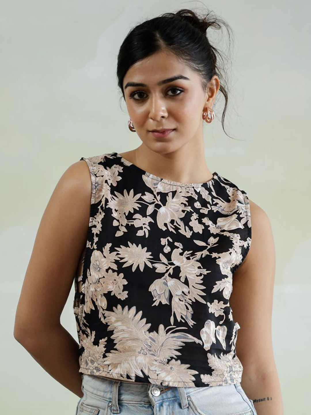 SANSKRUTIHOMES Floral Printed Cotton Top