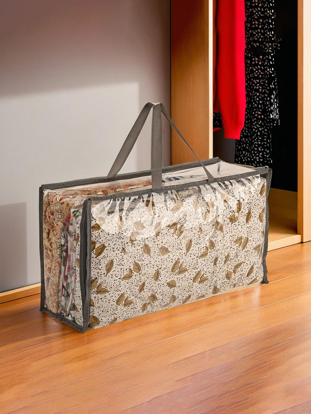 Kuber Industries Transparent Reusable Waterproof Storage Bag Organisers