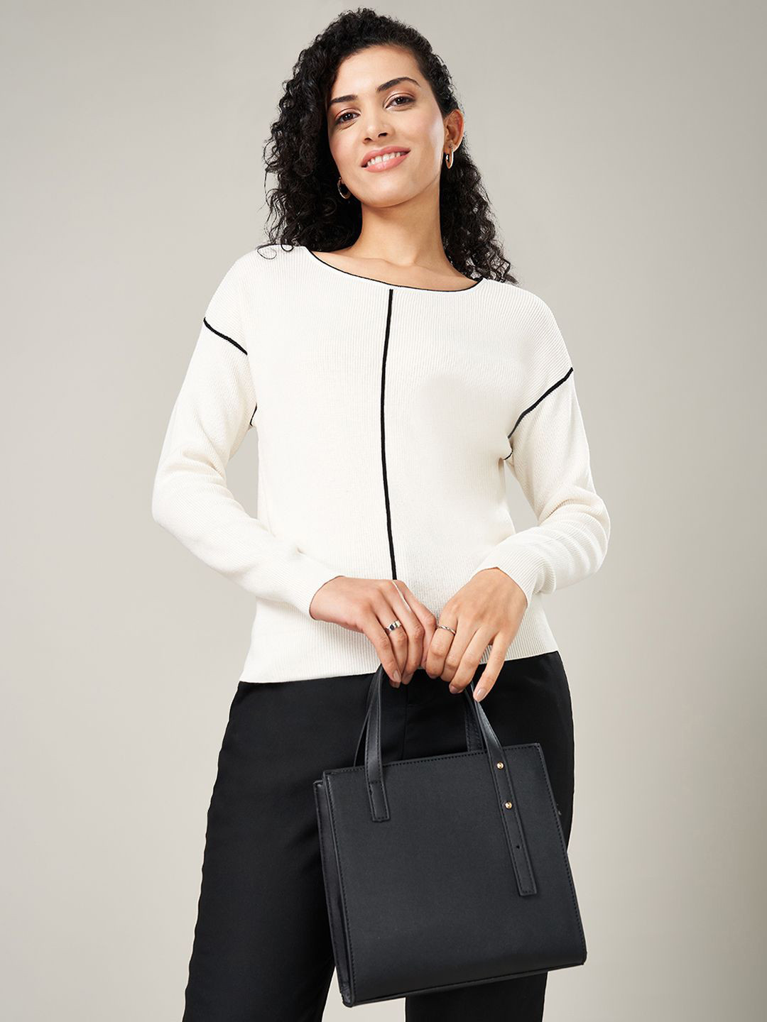 Annabelle by Pantaloons Cloud Dancer Women Top