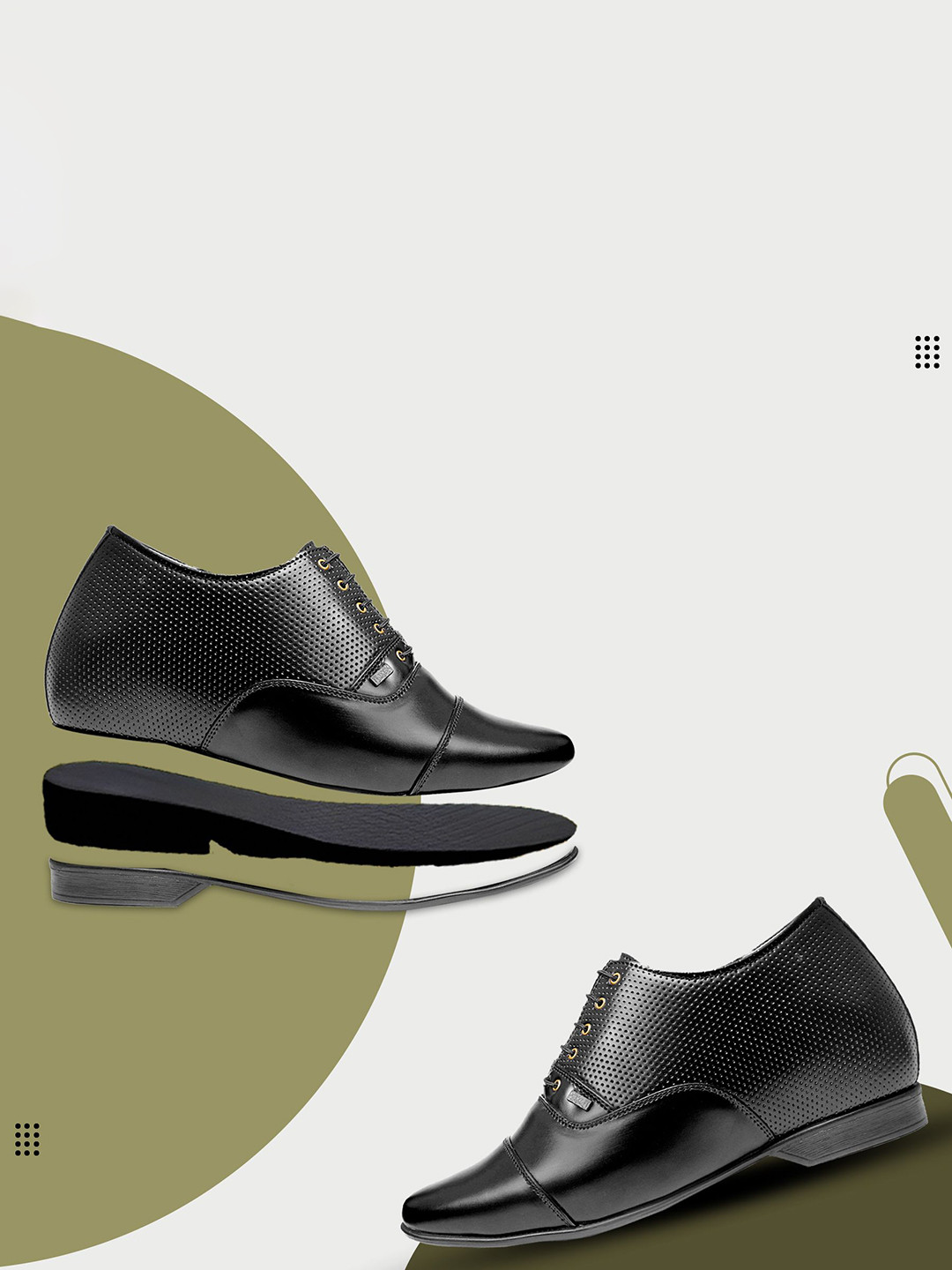 Bxxy Men 3.5 Inch Hidden Elevator Height Increasing Formal Party Oxford Lace-up Shoes