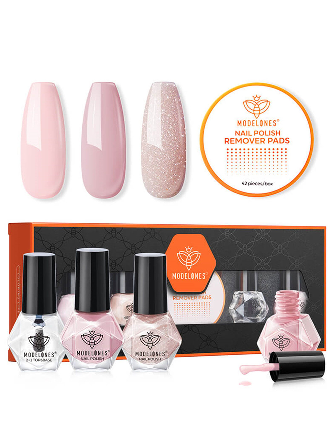Modelones Set Of 3 Felicity Mini Nail Polish Kit - 5 ml Each - Shades 127 - 130 - 062