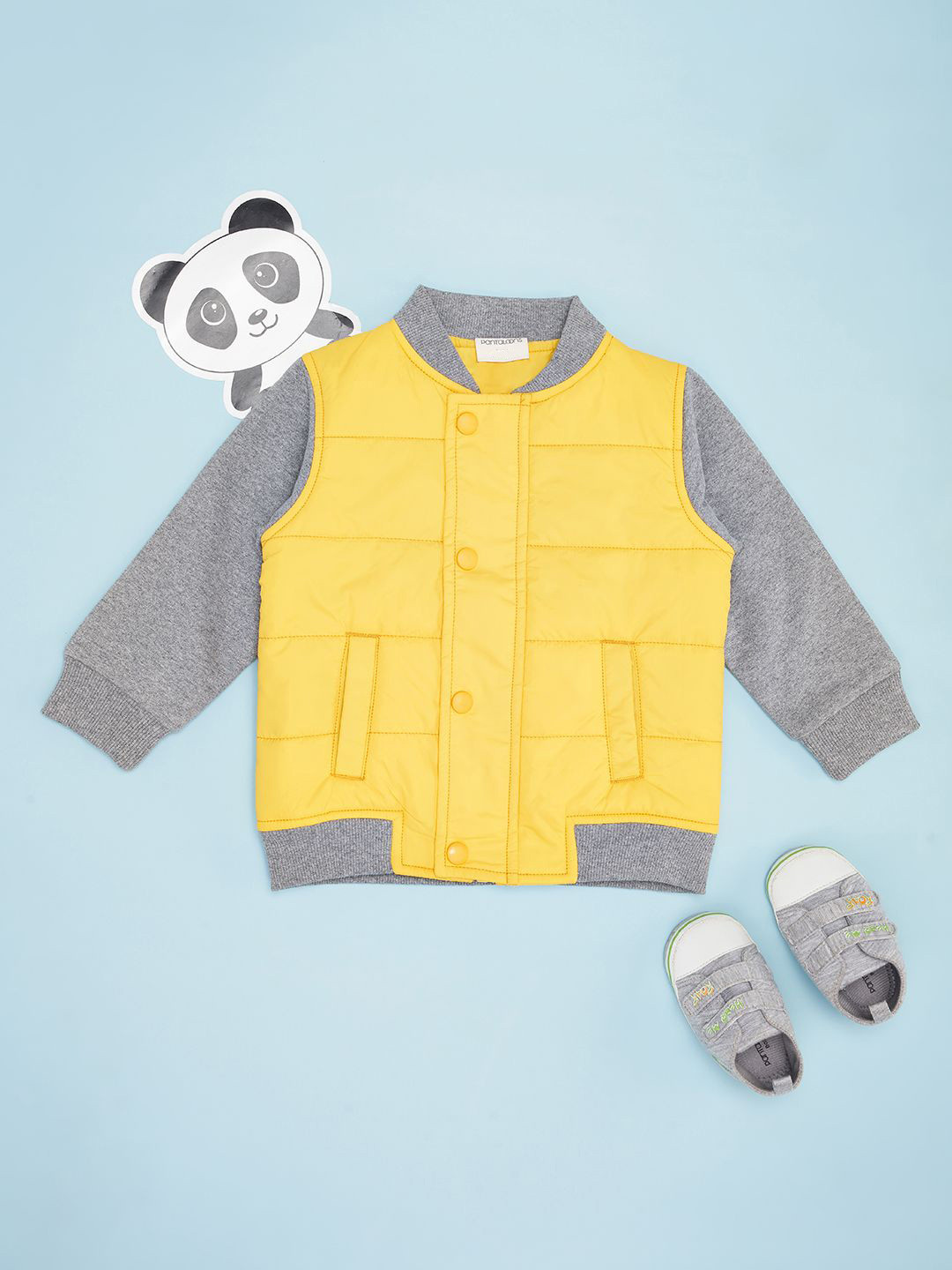 Pantaloons Baby Boys Stand Collar Colourblocked Casual Padded Jacket